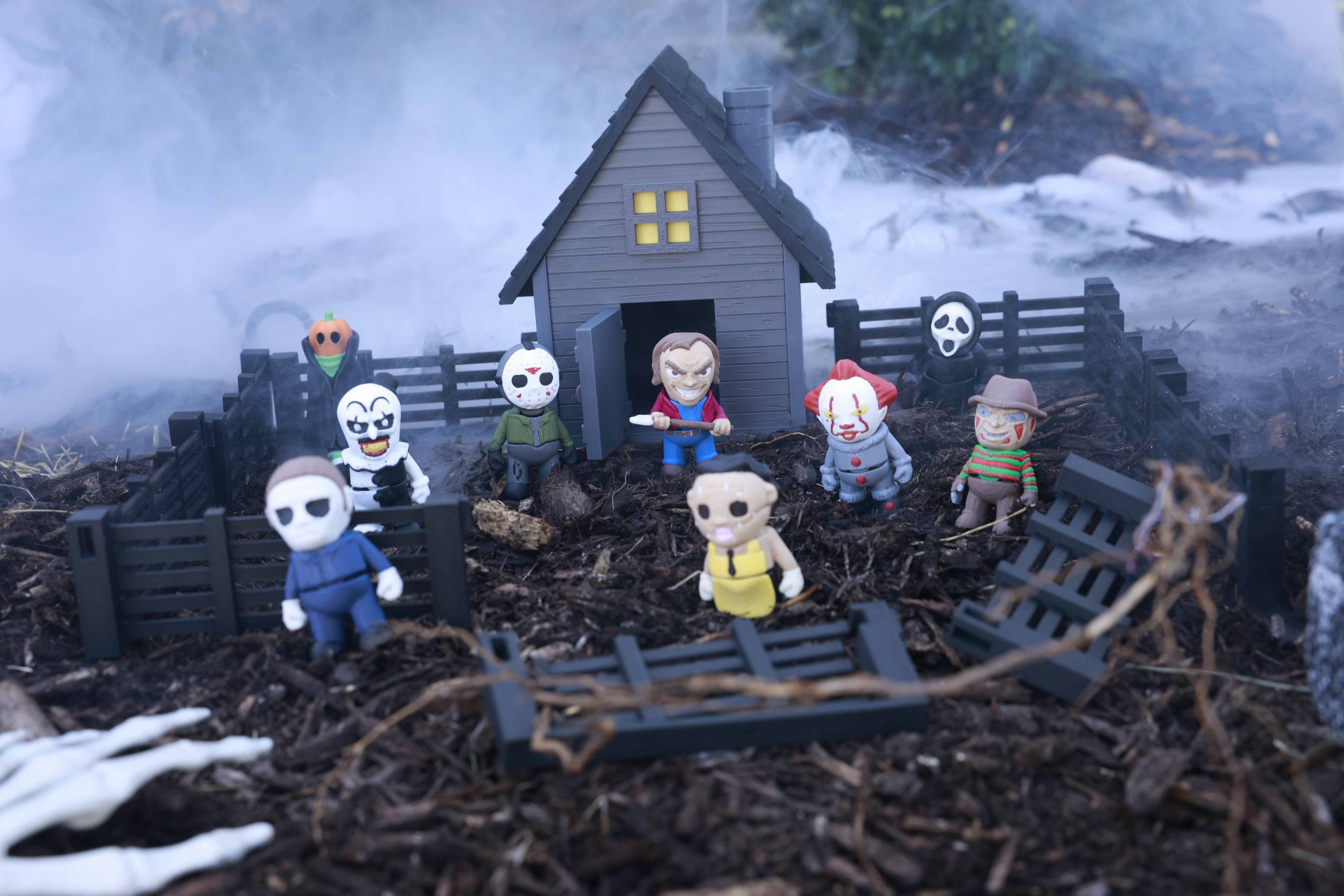 Haunted house Halloween 3D printable set